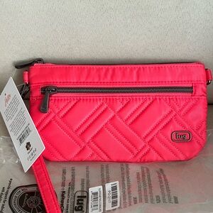 NWT Lug Super Metro Wristlet Pouch in Coral Red